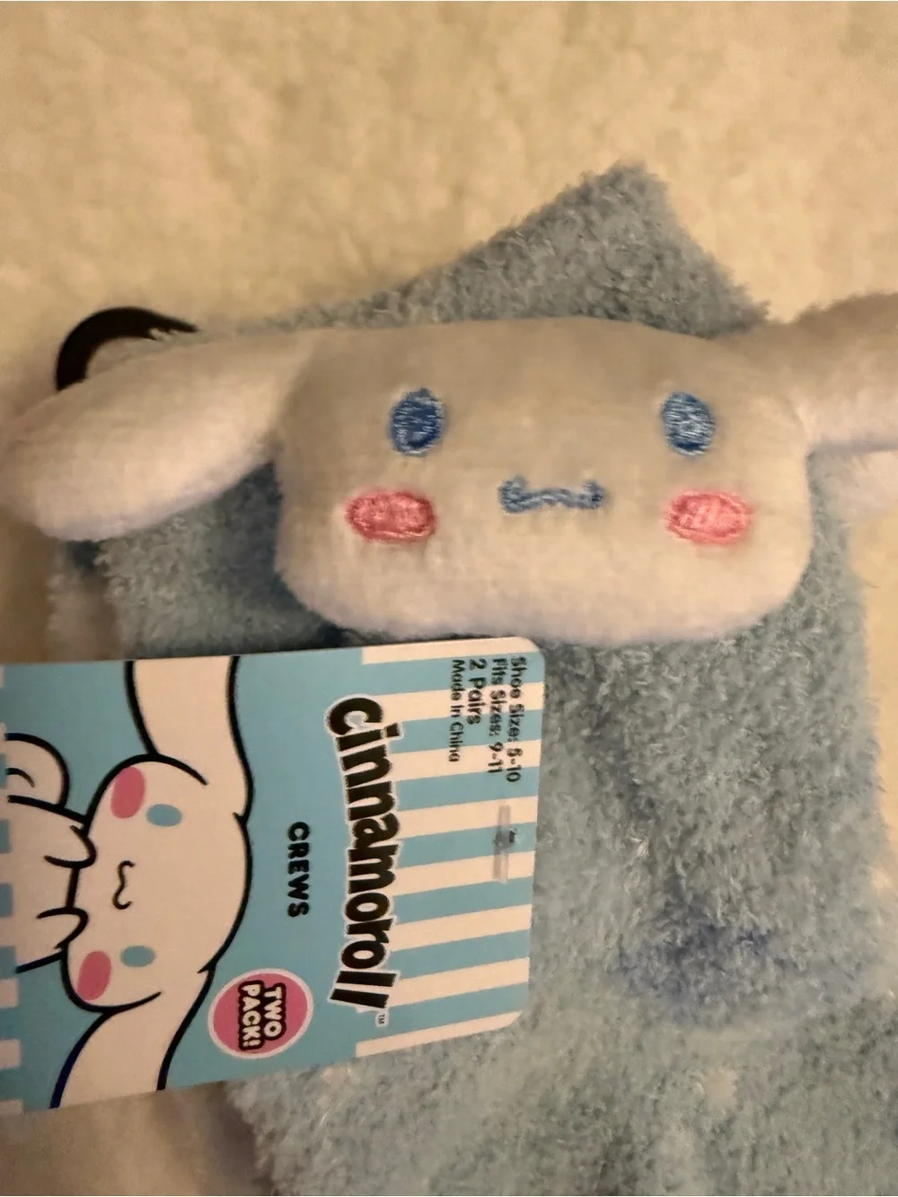 Hot topic Plush Top Cozy Blue Fuzzy Socks